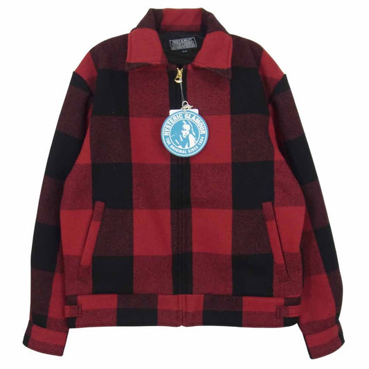 HYSTERIC GLAMOUR ヒステリックグラマー 20AW 02213AB11 HYS-LO KINKY WOMAN 野口強 バッファロー チェック ブルゾン レッド系 S【極上美品】【中古】