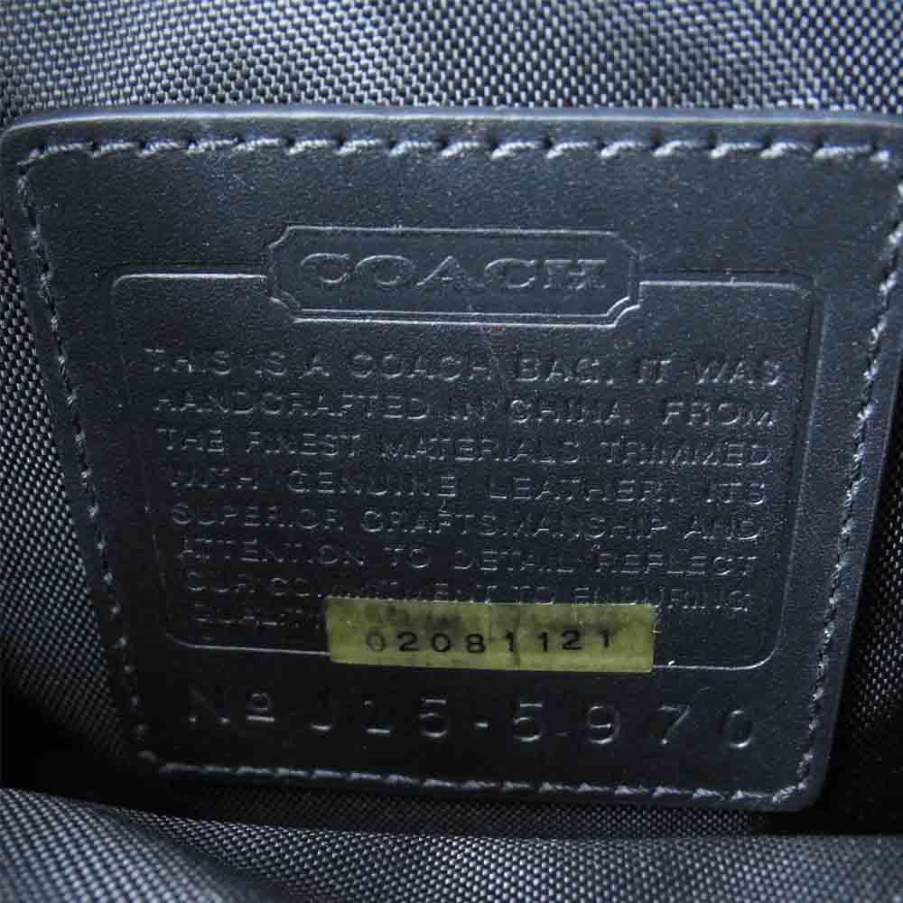 COACH コーチ 5970 キャンバス ショルダーバッグ ブラック系【中古】