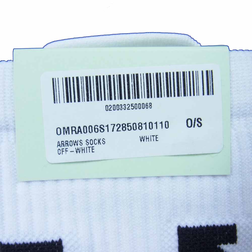OFF-WHITE オフホワイト ARROWS SOCKS アロー ソックス ホワイト系【新古品】【未使用】【中古】