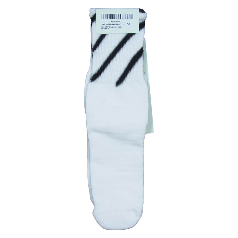 OFF-WHITE オフホワイト DIAG SPRAY SOCKS スプレー ソックス ホワイト系【新古品】【未使用】【中古】