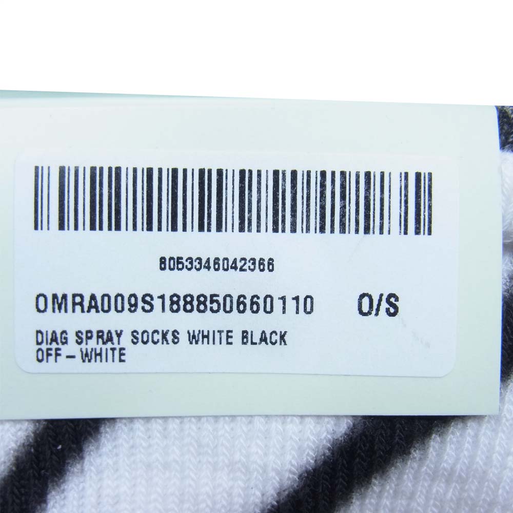OFF-WHITE オフホワイト DIAG SPRAY SOCKS スプレー ソックス ホワイト系【新古品】【未使用】【中古】