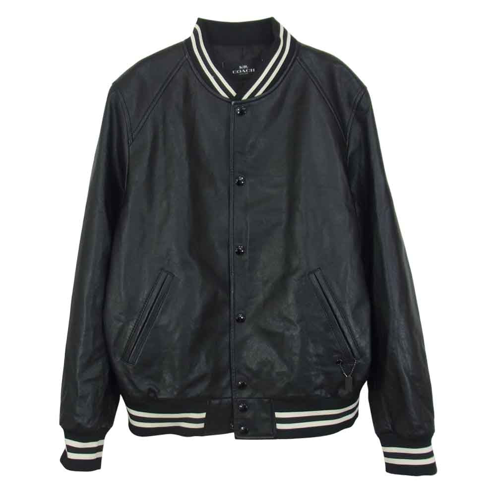 COACH コーチ 国内正規品 ラムレザー スタジャン  ブラック系 M【中古】