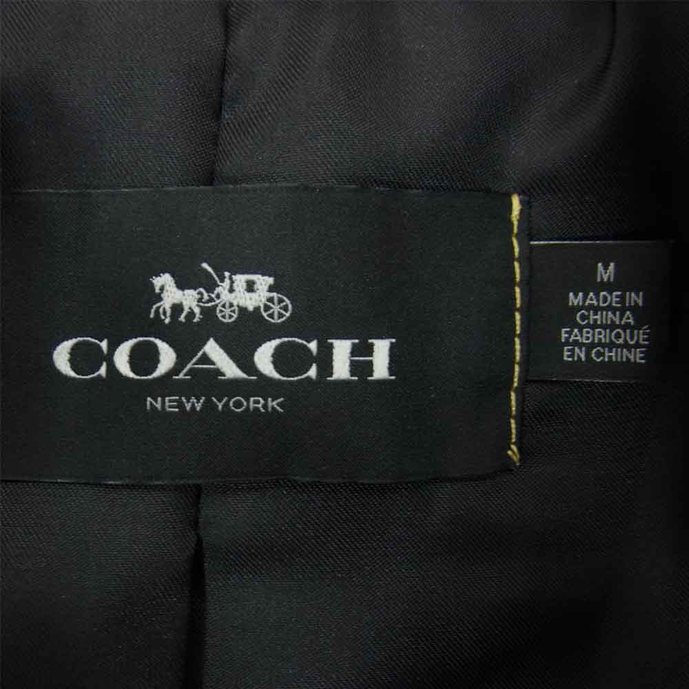 COACH コーチ 国内正規品 ラムレザー スタジャン  ブラック系 M【中古】