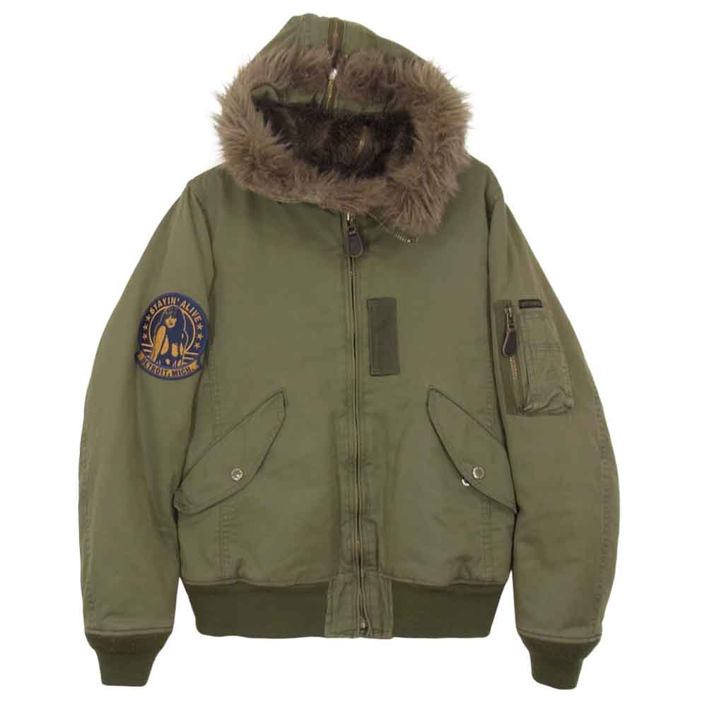HYSTERIC GLAMOUR ヒステリックグラマー 0153AB15 フード付き ミリタリー ジャケット カーキ系 M【中古】