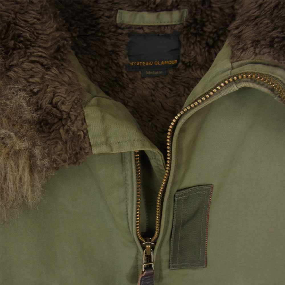 HYSTERIC GLAMOUR ヒステリックグラマー 0153AB15 フード付き ミリタリー ジャケット カーキ系 M【中古】