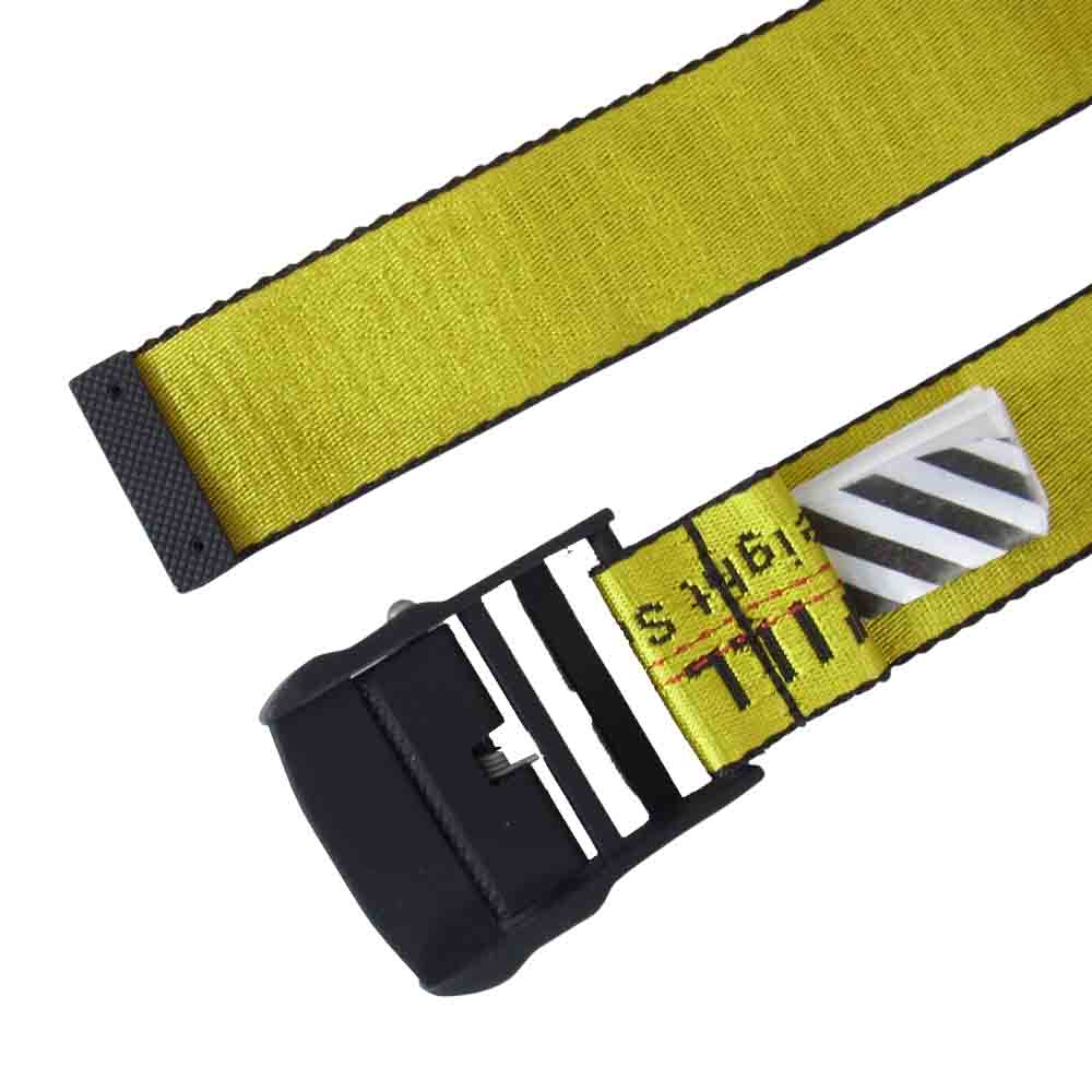 OFF-WHITE オフホワイト 国内正規品 INDUSTRIAL BELT インダストリアル ベルト イエロー系【中古】