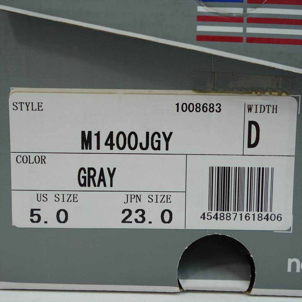 NEW BALANCE ニューバランス USA製 M1400JGY ローカット スニーカー グレー系 23cm【中古】