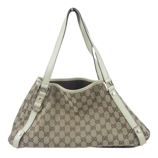 GUCCI グッチ 130736 002122 GGキャンバス ハンド バッグ イタリア製 ベージュ系【中古】