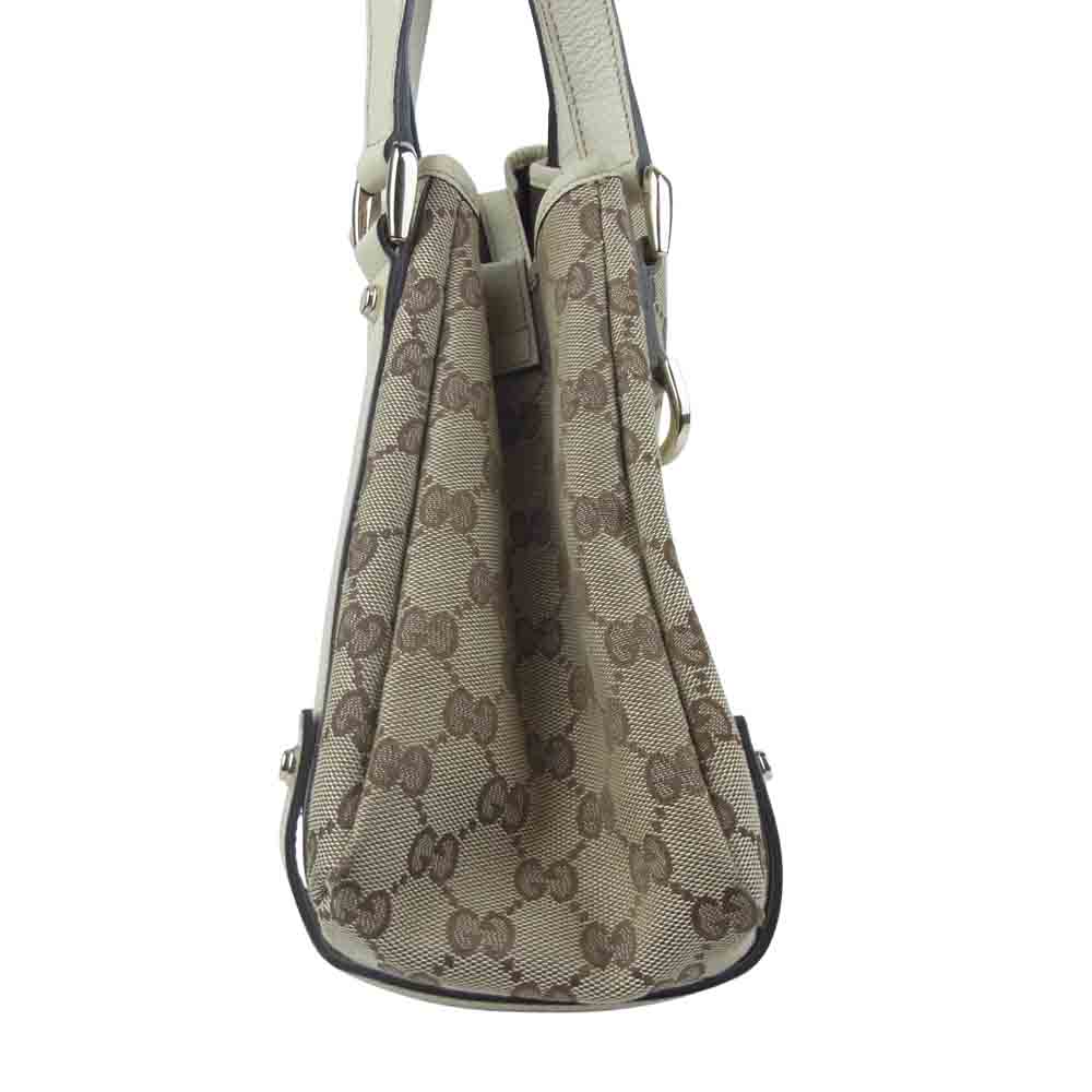 GUCCI グッチ 130736 002122 GGキャンバス ハンド バッグ イタリア製 ベージュ系【中古】