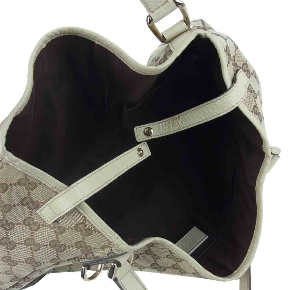 GUCCI グッチ 130736 002122 GGキャンバス ハンド バッグ イタリア製 ベージュ系【中古】