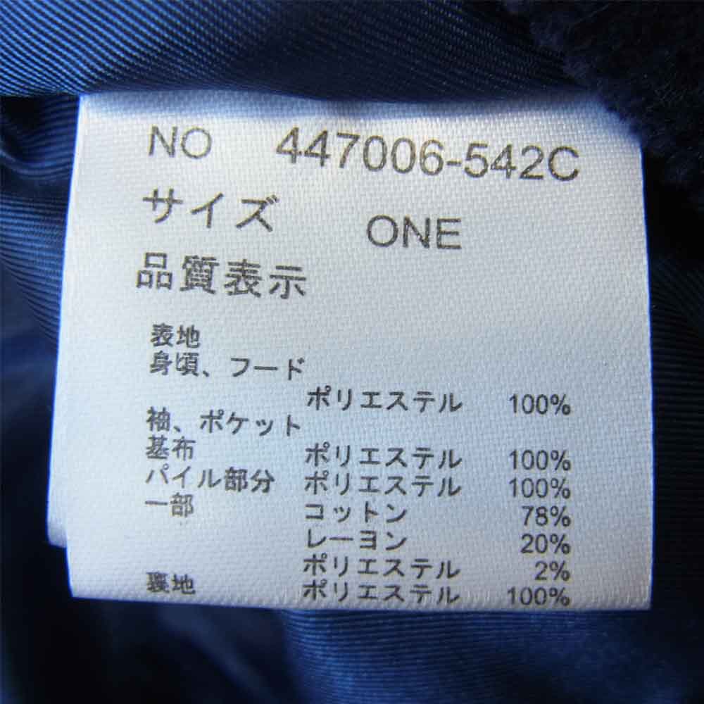 NO ID. ノーアイディ 447006-542C フェイクファー 切替 フーデッド コート ホワイト系 ネイビー系 ONE【中古】