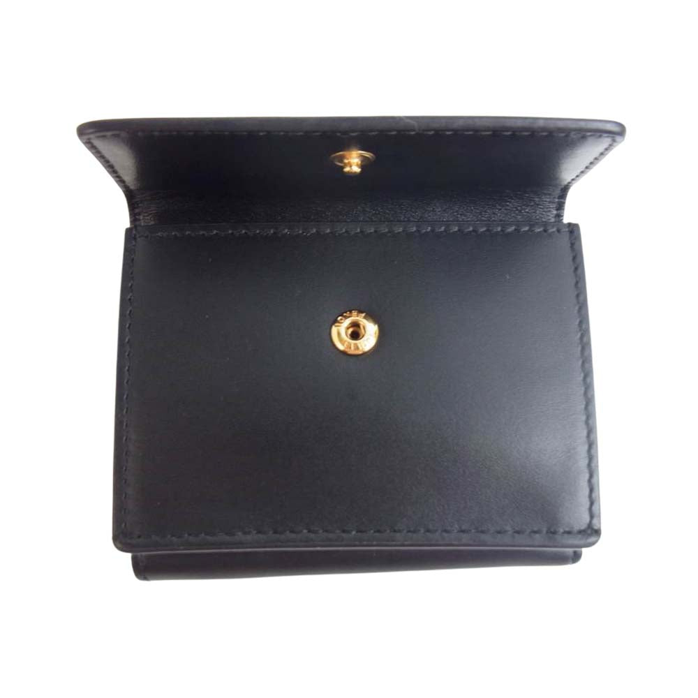 FENDI フェンディ 8M0395 AAYZ FENDI ROMA MICRO TRIFOLD WALLET ロゴ 3つ折り ミニ財布【中古】