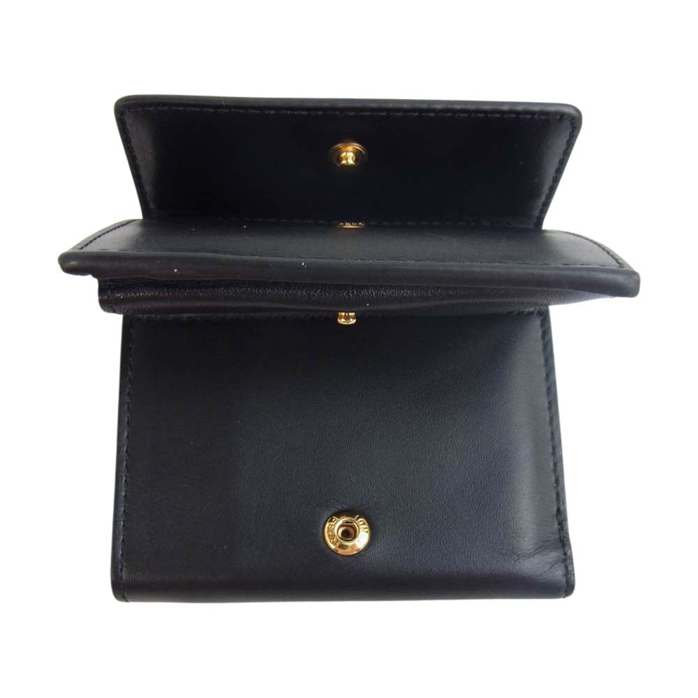 FENDI フェンディ 8M0395 AAYZ FENDI ROMA MICRO TRIFOLD WALLET ロゴ 3つ折り ミニ財布【中古】