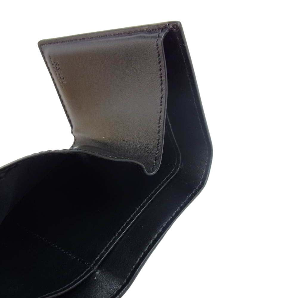 FENDI フェンディ 8M0395 AAYZ FENDI ROMA MICRO TRIFOLD WALLET ロゴ 3つ折り ミニ財布【中古】