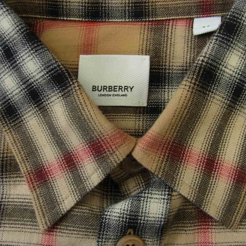 BURBERRY バーバリー LONDON ENGLAND バーバリー・ジャパンタグ 8036773 ノヴァチェック柄 刺繍 長袖 シャツ ベージュ系 XS【中古】