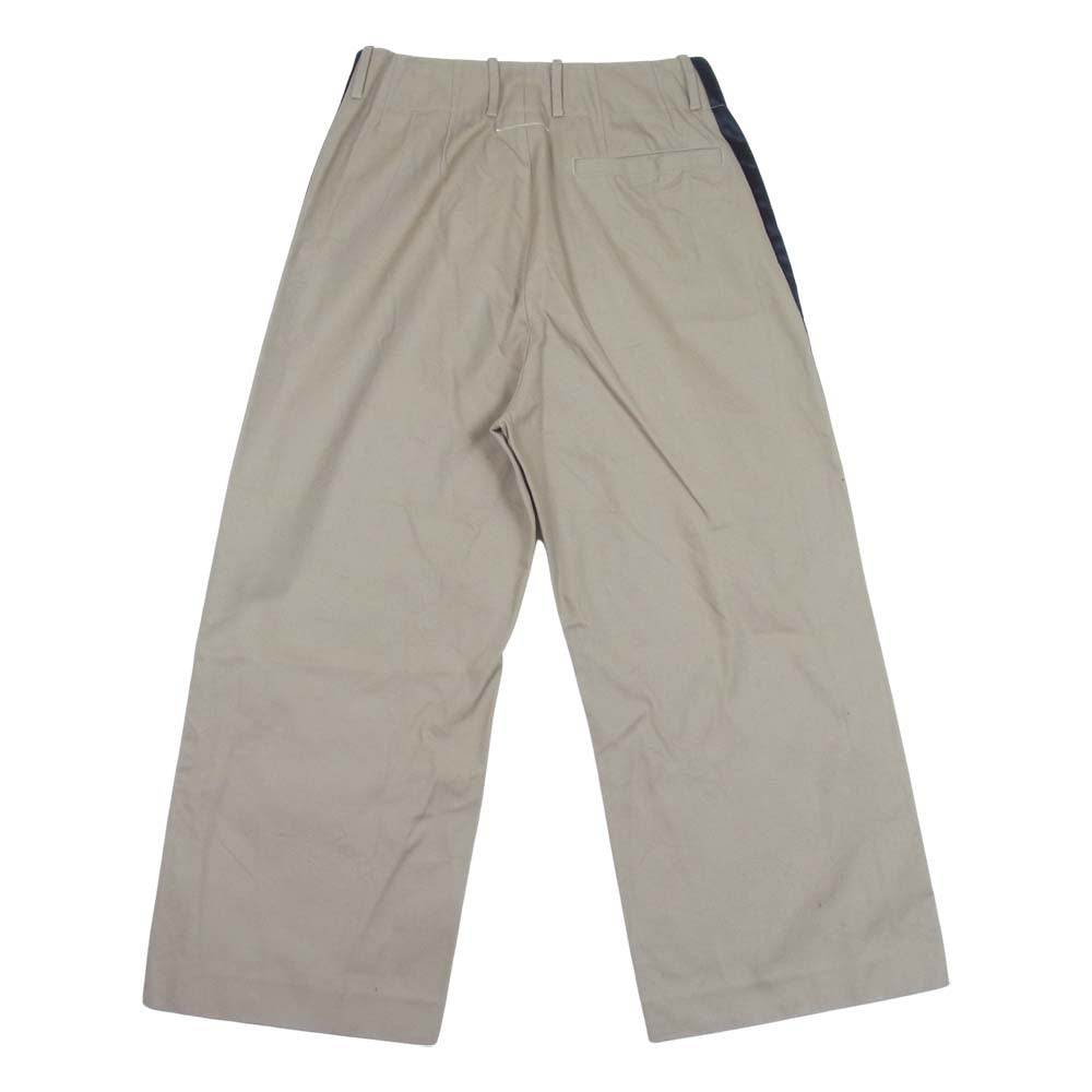 MAISON MARGIELA メゾンマルジェラ MM6 エムエムシックス 2019 02 S52KA0213 CONTRAST STRIPE TROUSERS サイドライン パンツ【中古】