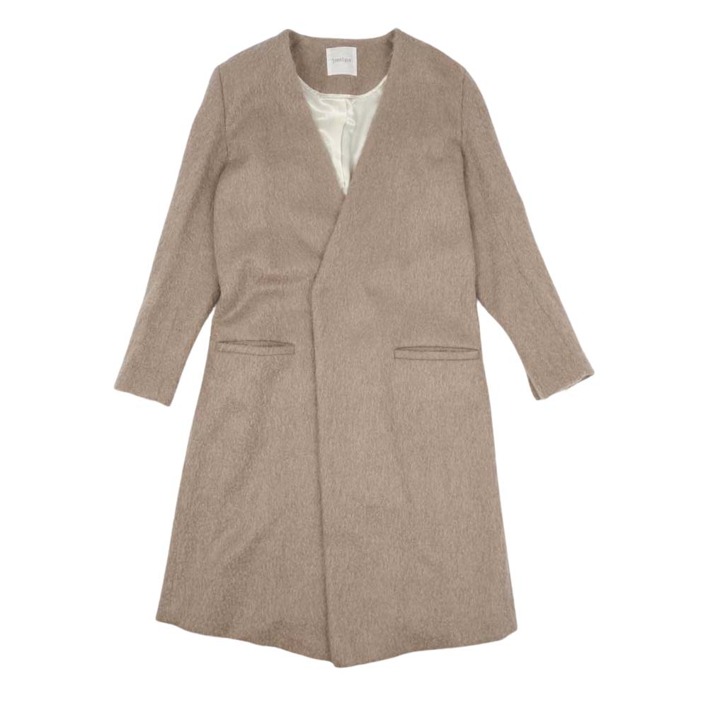 ジョンリンクス JL105-CO133 oversize coat カシミヤ＆モヘア混ウール ノーカラー コート M【中古】