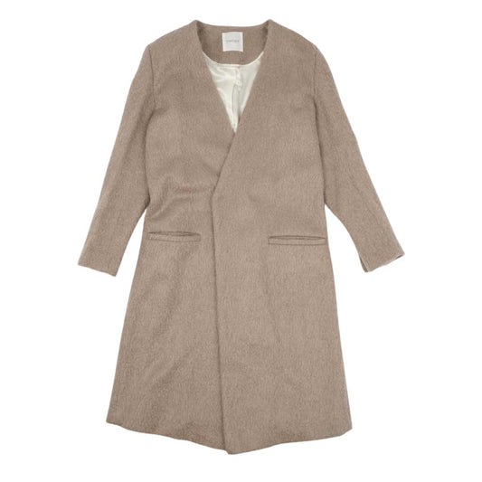 ジョンリンクス JL105-CO133 oversize coat カシミヤ＆モヘア混ウール ノーカラー コート M【中古】