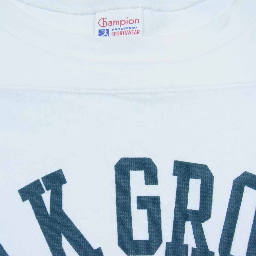 Champion チャンピオン ランタグ 復刻 カレッジロゴ フットボール Tシャツ ホワイト系 XL【中古】