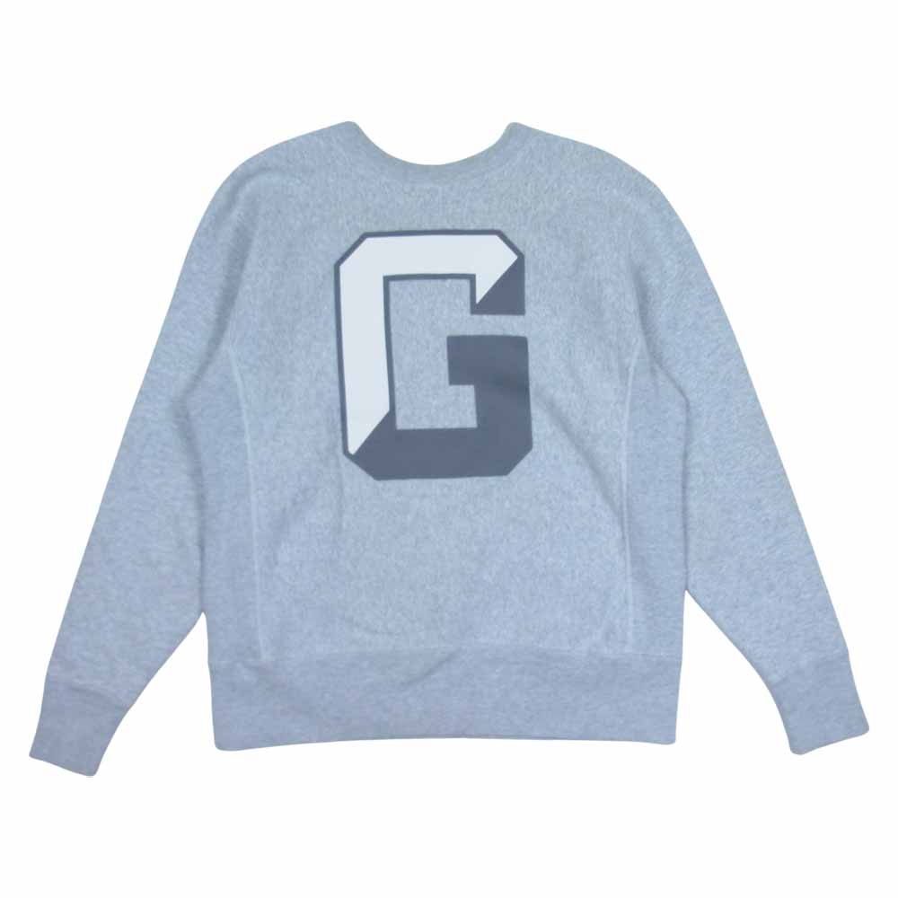 Champion チャンピオン 青タグ 復刻 プリント リバースウィーブ スウェット トレーナー グレー系 M【中古】