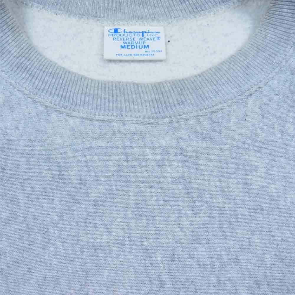 Champion チャンピオン 青タグ 復刻 プリント リバースウィーブ スウェット トレーナー グレー系 M【中古】
