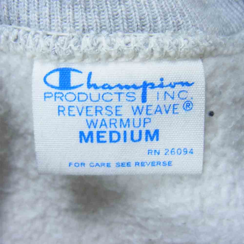 Champion チャンピオン 青タグ 復刻 プリント リバースウィーブ スウェット トレーナー グレー系 M【中古】