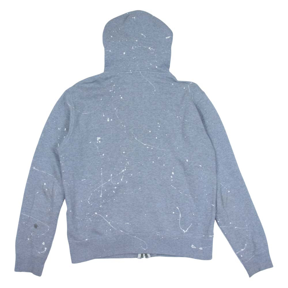 COMME des GARCONS コムデギャルソン 12SS HOMME オム HI-T010 迷彩 カモ 切替 ペイント フルジップ パーカー グレー系 M【中古】