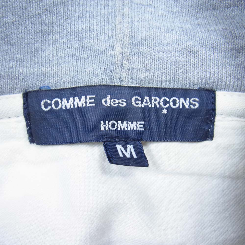 COMME des GARCONS コムデギャルソン 12SS HOMME オム HI-T010 迷彩 カモ 切替 ペイント フルジップ パーカー グレー系 M【中古】