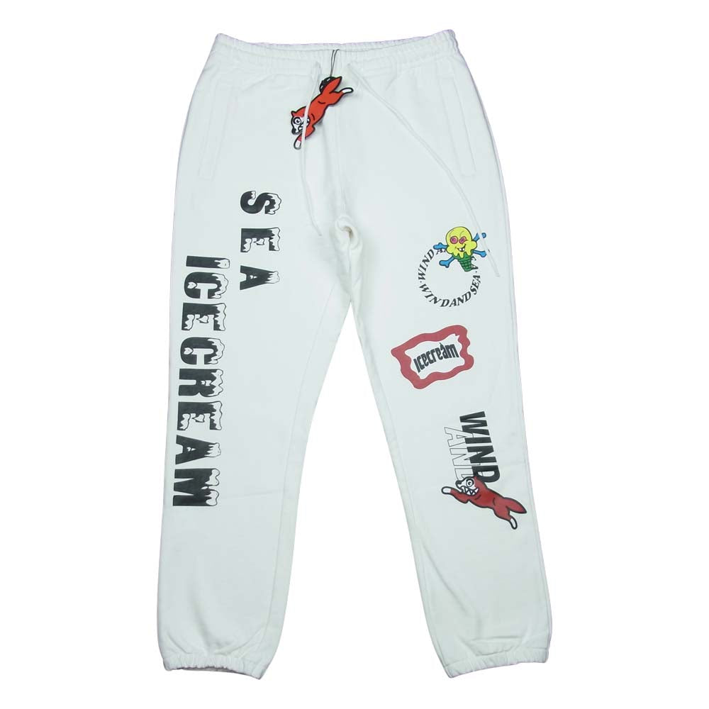 WIND AND SEA ウィンダンシー ICJP215SP006 ICECREAM アイスクリーム COTTON SWEAT PANTS (ICE&SEA) コットン スウェット パンツ ホワイト系 XL【新古品】【未使用】【中古】