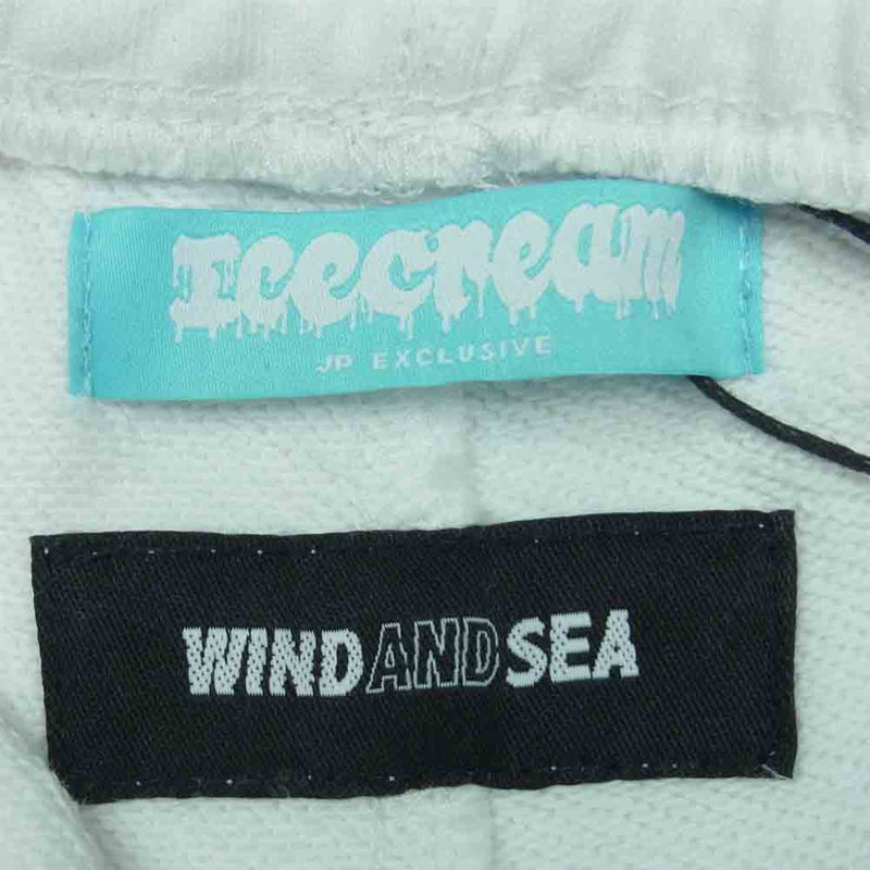 WIND AND SEA ウィンダンシー ICJP215SP006 ICECREAM アイスクリーム COTTON SWEAT PANTS (ICE&SEA) コットン スウェット パンツ ホワイト系 XL【新古品】【未使用】【中古】