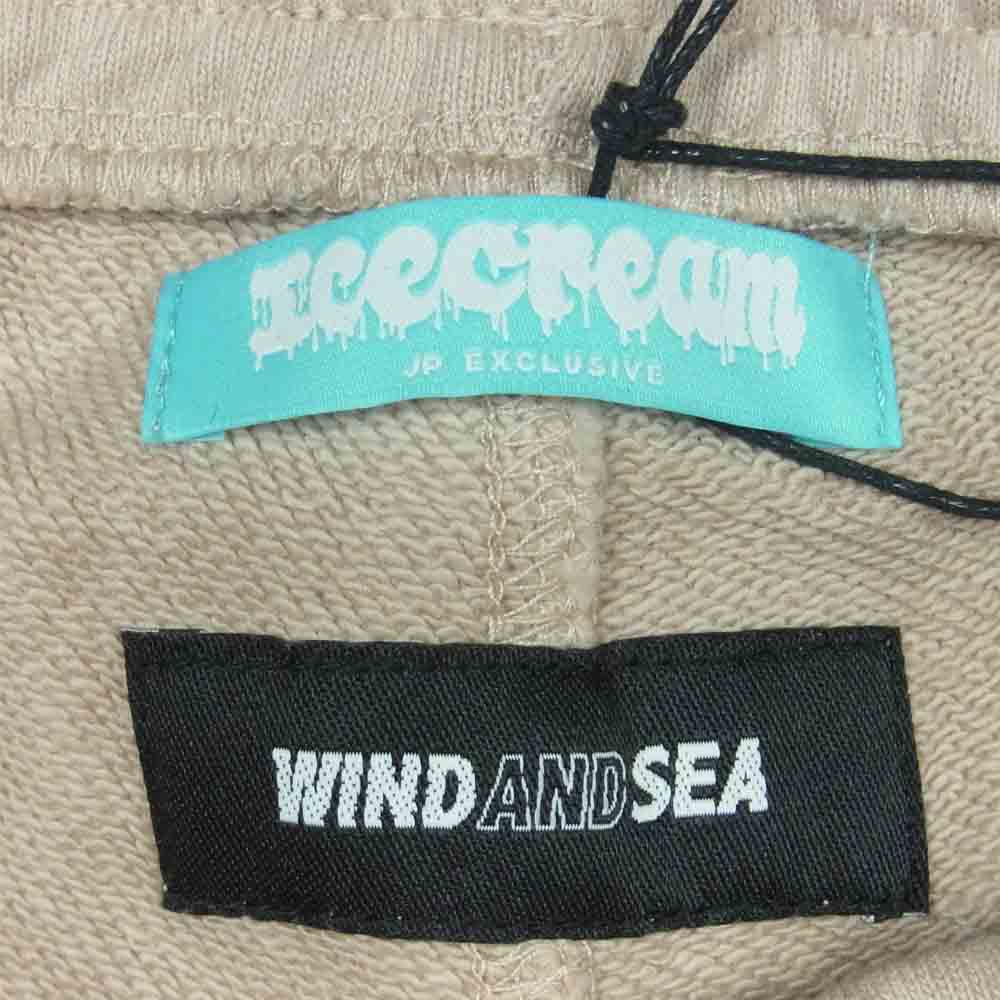 WIND AND SEA ウィンダンシー ICJP215SP006 ICECREAM アイスクリーム COTTON SWEAT PANTS (ICE&SEA) コットン スウェット パンツ ベージュ系 L【新古品】【未使用】【中古】