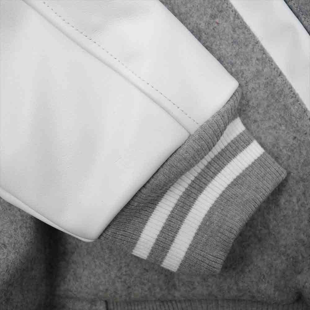 WIND AND SEA ウィンダンシー ICJP215SX004 × ICECREAM アイスクリーム VARSITY JACKET バーシティ ジャケット スタジャン グレー系 L【新古品】【未使用】【中古】