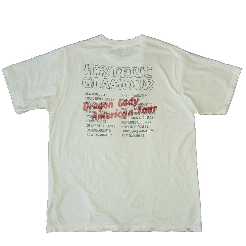HYSTERIC GLAMOUR ヒステリックグラマー 20AW 02202CT14 DRAGON LADY ドラゴン プリント 半袖 Tシャツ ホワイト系 L【中古】