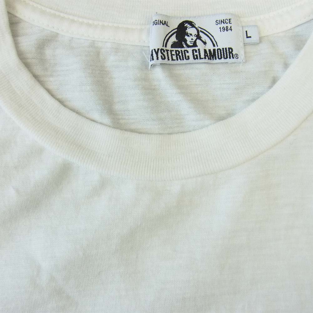 HYSTERIC GLAMOUR ヒステリックグラマー 20AW 02202CT14 DRAGON LADY ドラゴン プリント 半袖 Tシャツ ホワイト系 L【中古】