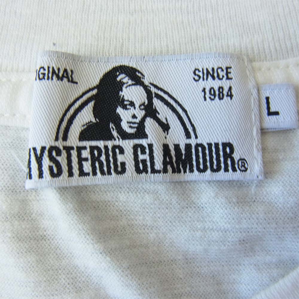 HYSTERIC GLAMOUR ヒステリックグラマー 20AW 02202CT14 DRAGON LADY ドラゴン プリント 半袖 Tシャツ ホワイト系 L【中古】