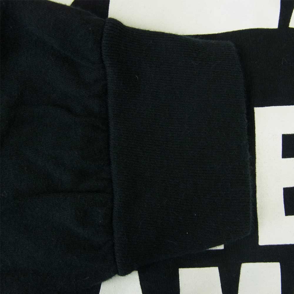 HYSTERIC GLAMOUR ヒステリックグラマー 19AW 02193ZA04 WIND AND SEA ウィンダンシー WDS-HYS-04 ロゴ プリント 長袖 Tシャツ ブラック系 L【中古】