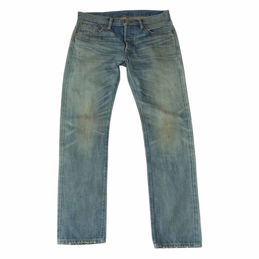 RRL ダブルアールエル R41RB05 国内正規品 USA製 Shuttle Woven Selvedge Denim Low Straight 加工 インディゴ デニム パンツ インディゴブルー系 30【中古】