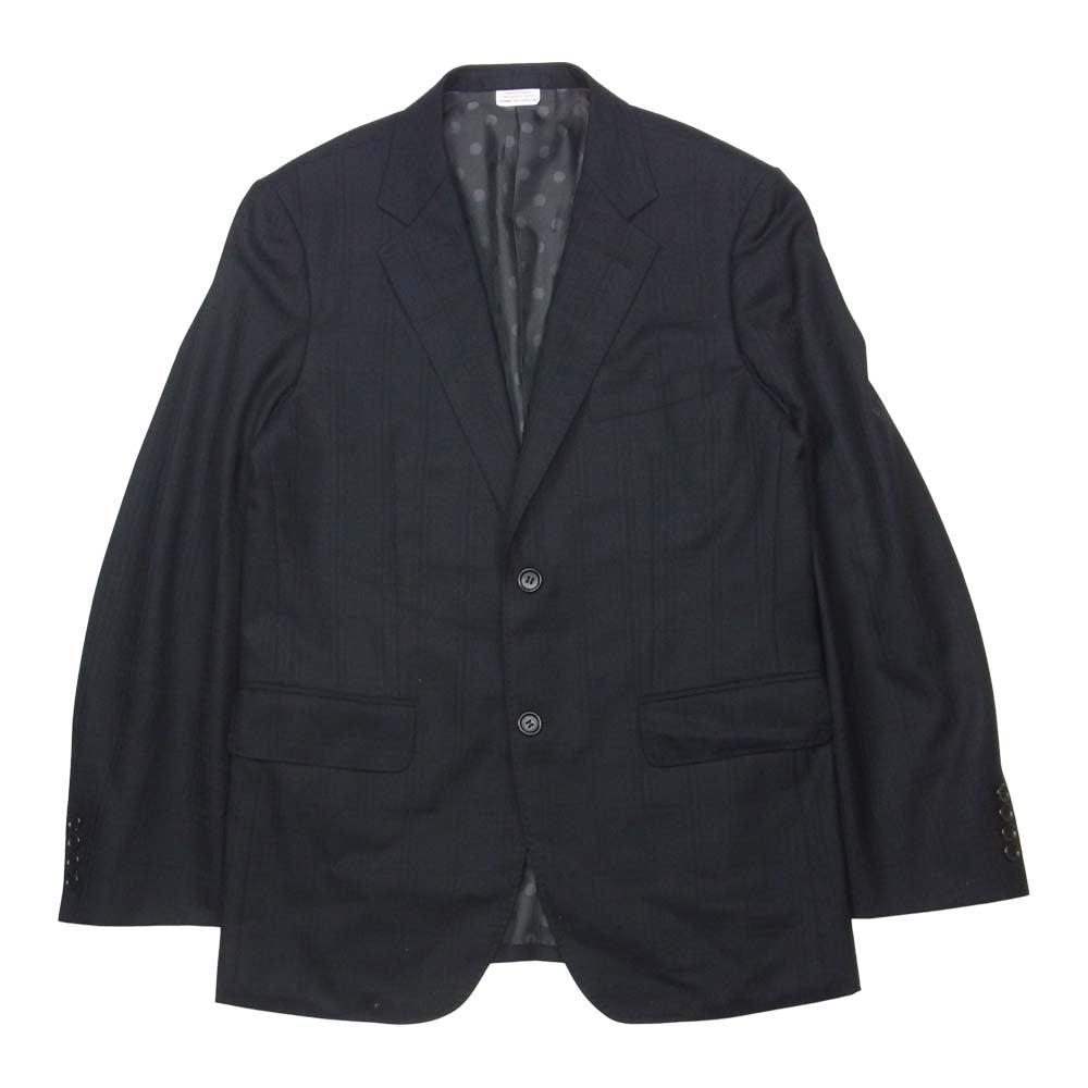COMME des GARCONS コムデギャルソン AD2019 DD-J005 HOMME DEUX オムドゥ 裏地ドット チェック柄 2B テーラード ジャケット ブラック系 M【美品】【中古】