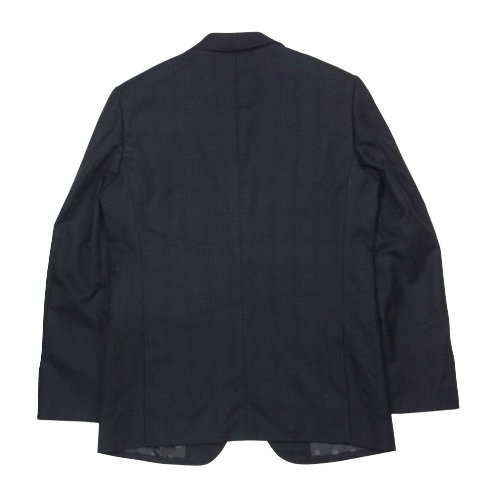 COMME des GARCONS コムデギャルソン AD2019 DD-J005 HOMME DEUX オムドゥ 裏地ドット チェック柄 2B テーラード ジャケット ブラック系 M【美品】【中古】