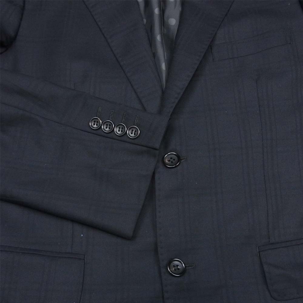 COMME des GARCONS コムデギャルソン AD2019 DD-J005 HOMME DEUX オムドゥ 裏地ドット チェック柄 2B テーラード ジャケット ブラック系 M【美品】【中古】