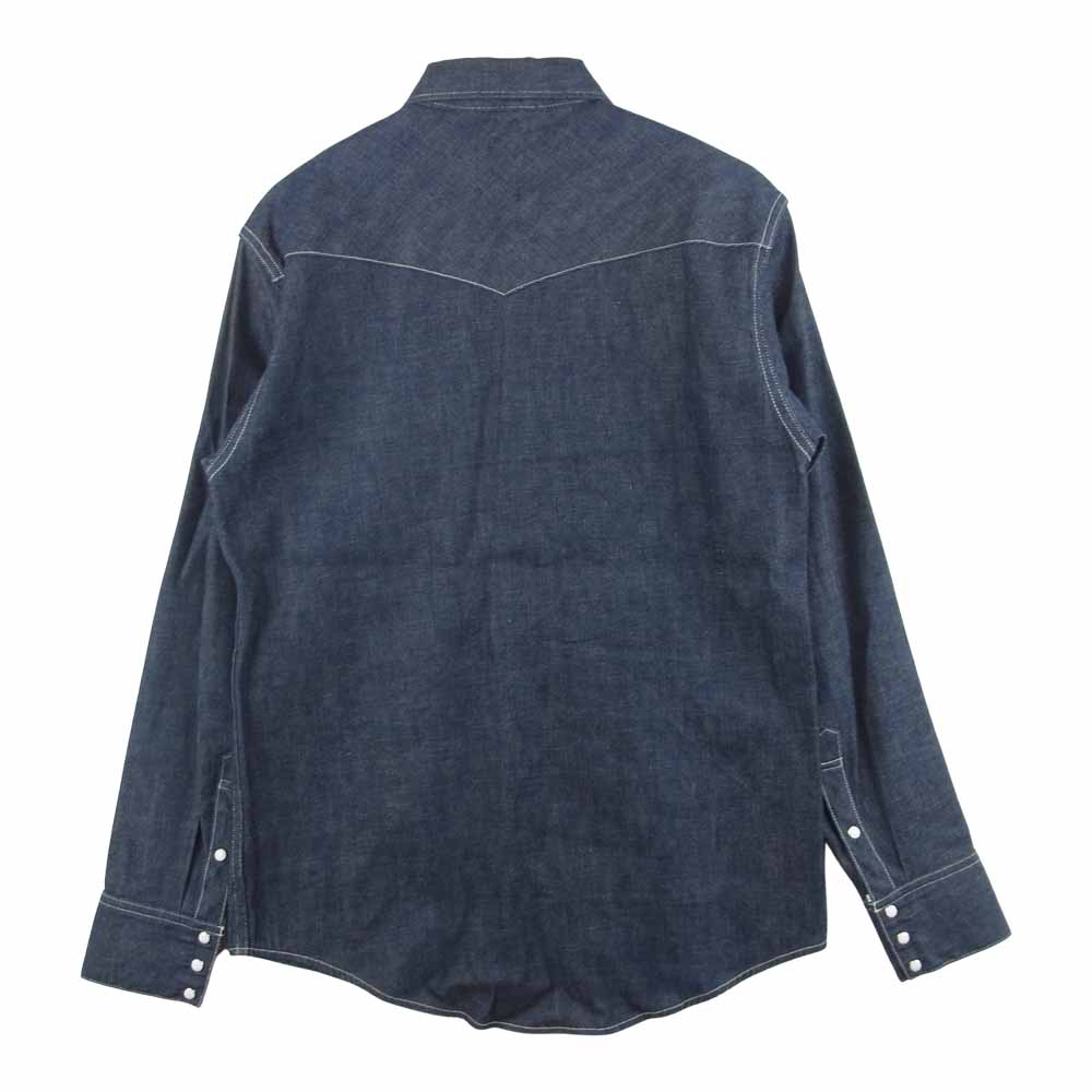 VISVIM ビズビム VS0001821 SOCILA SCULPTURE SHIRT L/S ソーシャルスカルプチャー ウエスタン デニム 長袖 シャツ インディゴブルー系 1【中古】