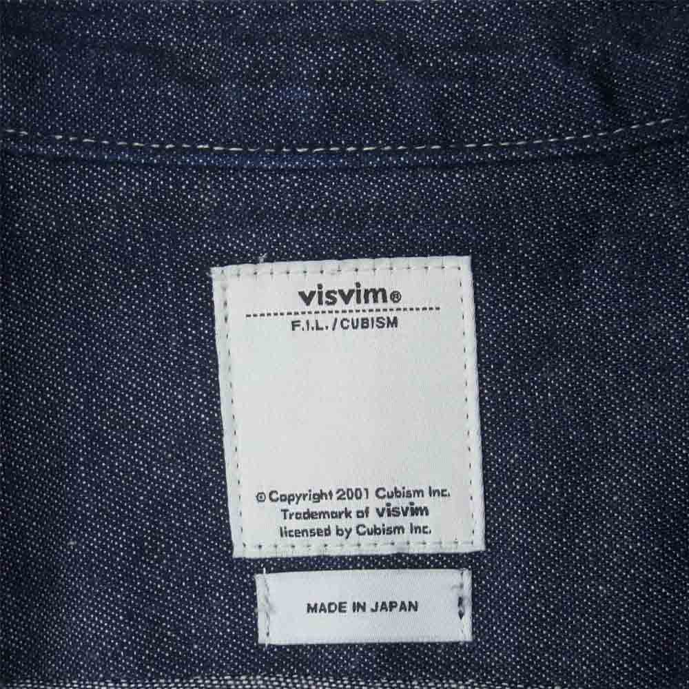 VISVIM ビズビム VS0001821 SOCILA SCULPTURE SHIRT L/S ソーシャルスカルプチャー ウエスタン デニム 長袖 シャツ インディゴブルー系 1【中古】
