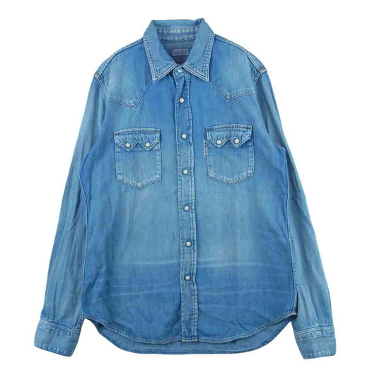 BLUE BLUE ブルーブルー デニム ウエスタン 長袖 シャツ コットン 日本製 インディゴブルー系 3【中古】