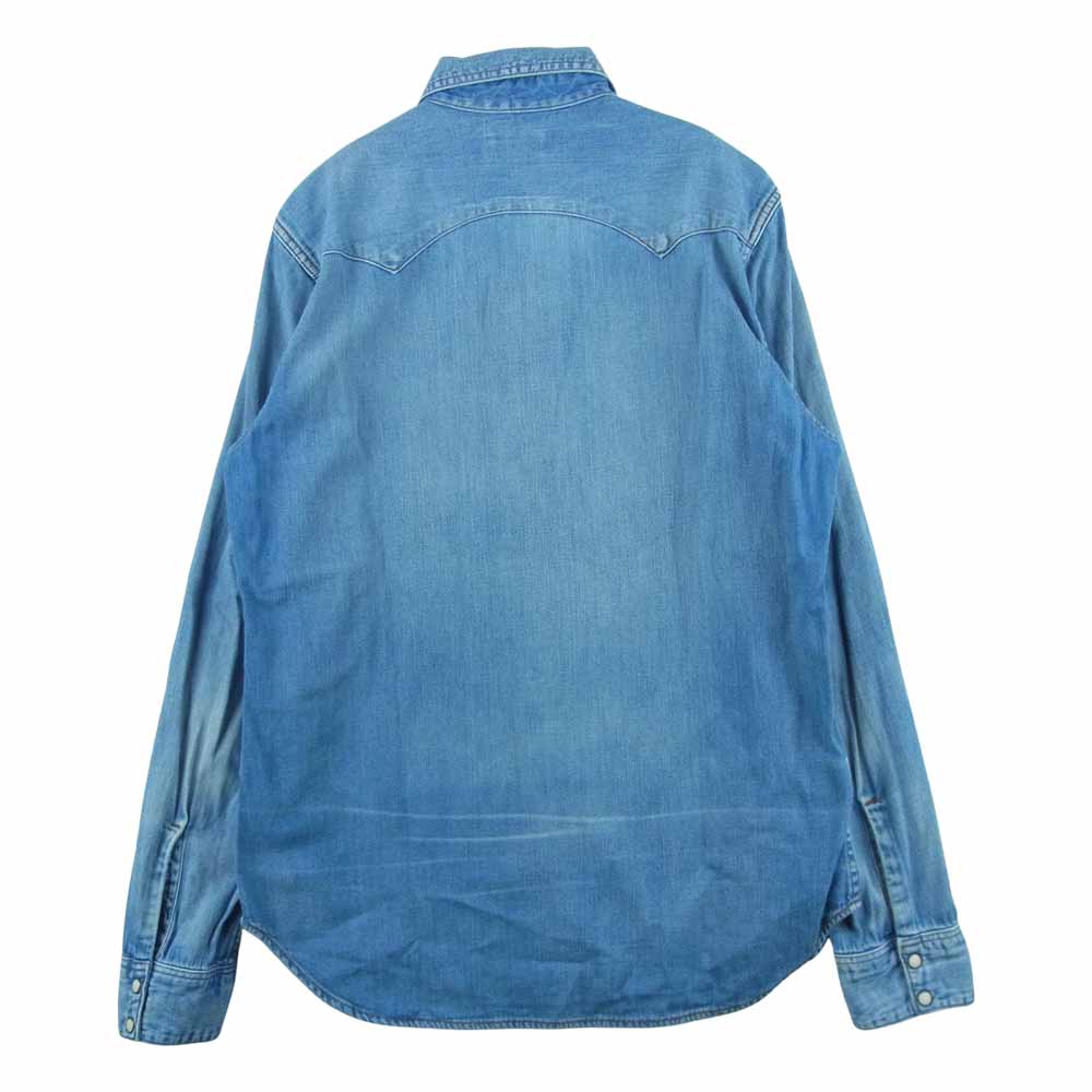 BLUE BLUE ブルーブルー デニム ウエスタン 長袖 シャツ コットン 日本製 インディゴブルー系 3【中古】