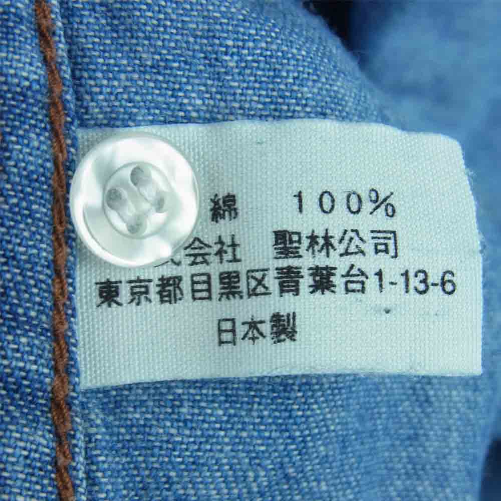 BLUE BLUE ブルーブルー デニム ウエスタン 長袖 シャツ コットン 日本製 インディゴブルー系 3【中古】