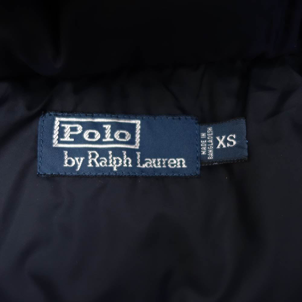 RALPH LAUREN ラルフローレン フード付き ダウン ベスト ネイビー系【中古】