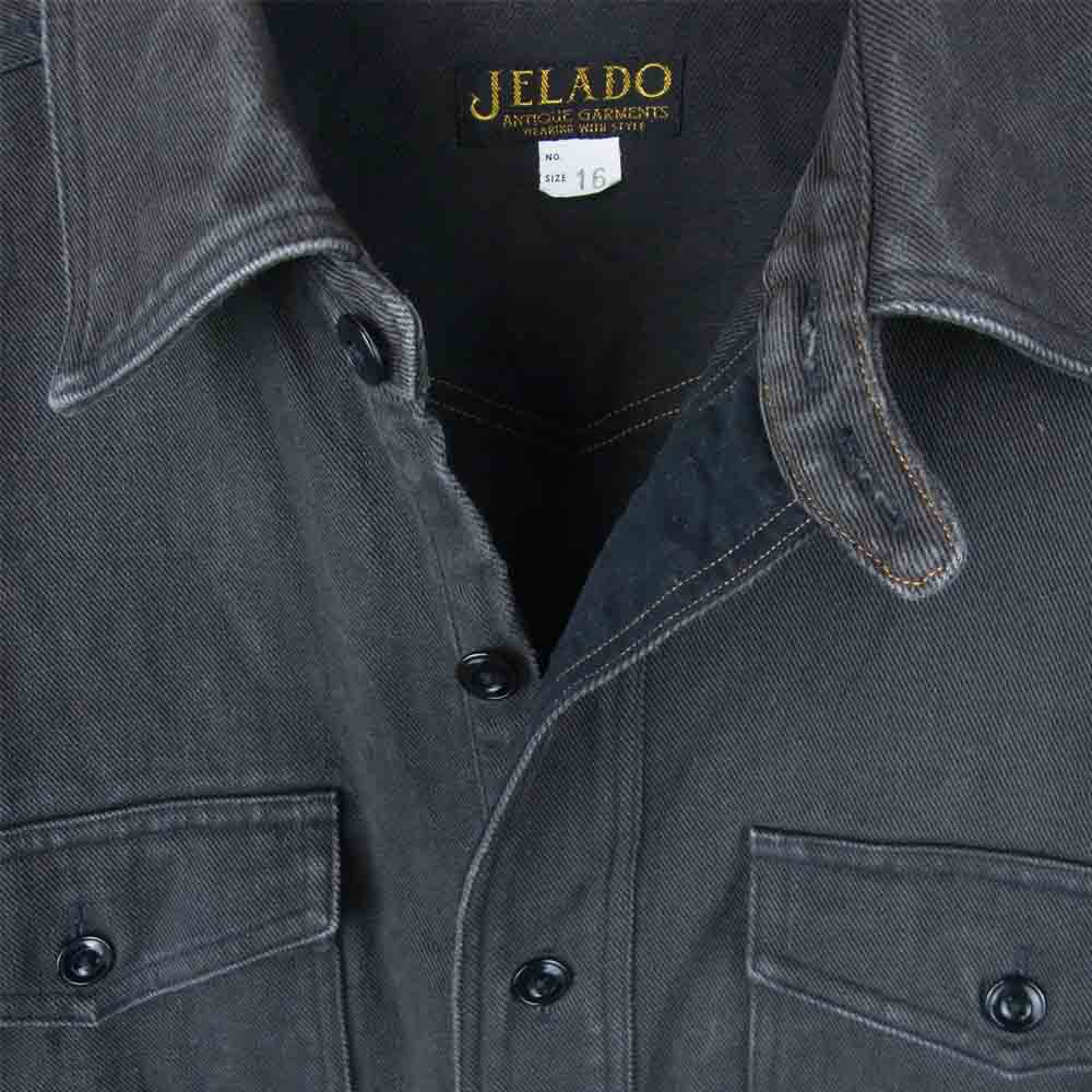 JELADO ジェラード WORK SHIRTS 長袖 ワーク シャツ ダークグレー系 16【中古】