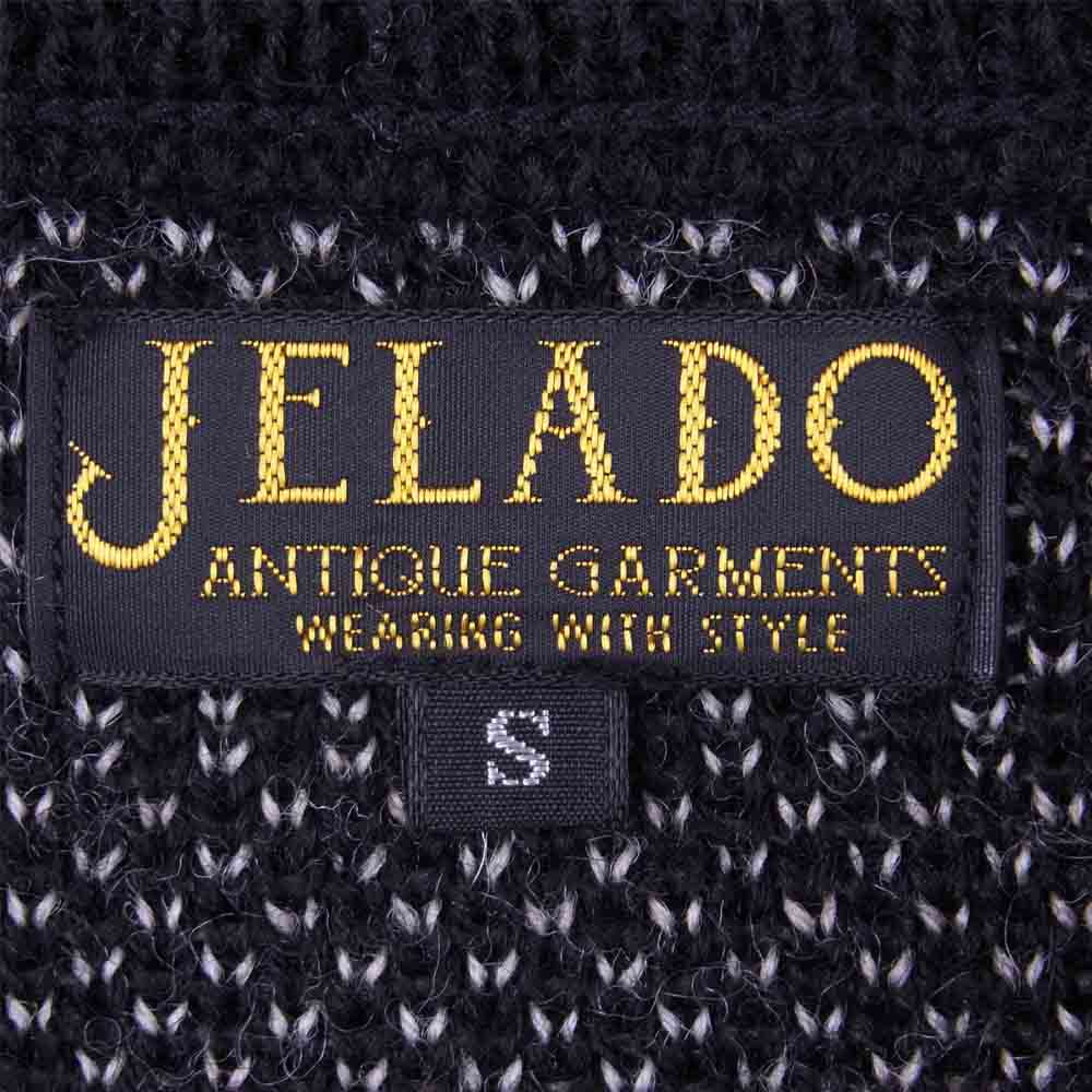JELADO ジェラード Salem Knit Crew Neck ネイティブ柄 ジャガード クルーネック セーター ニット ブラック系 S【中古】