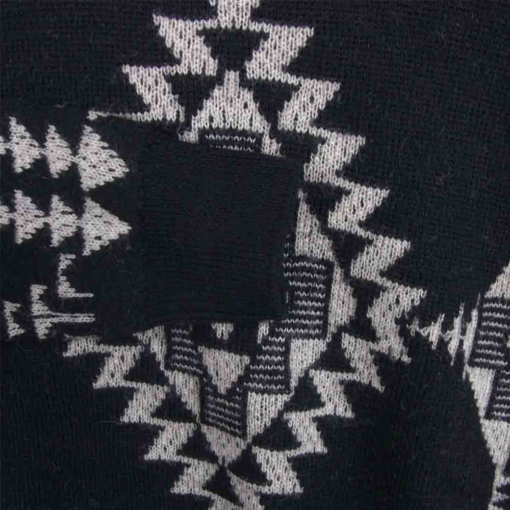 JELADO ジェラード Salem Knit Crew Neck ネイティブ柄 ジャガード クルーネック セーター ニット ブラック系 S【中古】