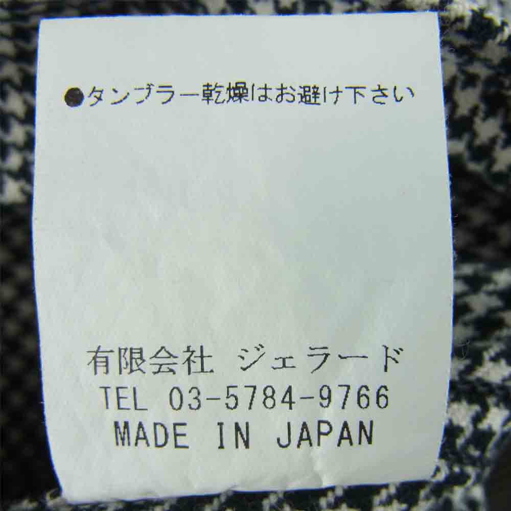 JELADO ジェラード ヘビーネル 千鳥柄 長袖 ワーク シャツ コットン 日本製 ブラック系 ホワイト系 17【中古】